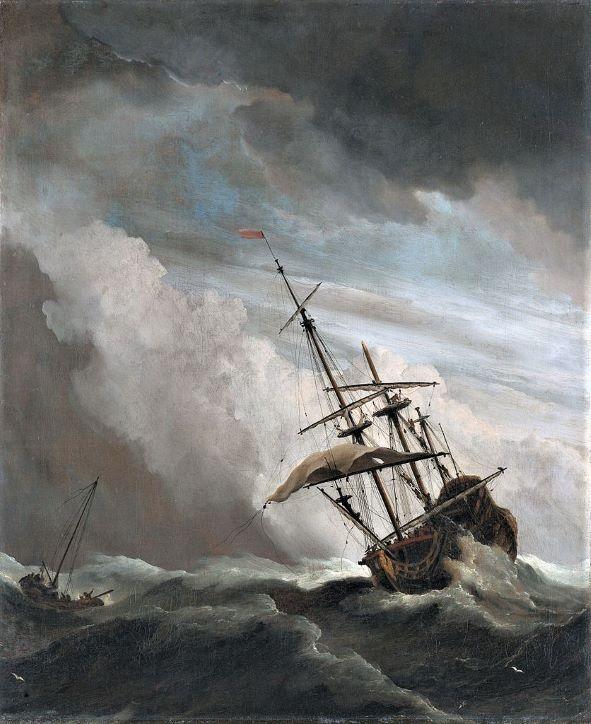La Rafale dans la tempête  - Van de Velde -1860